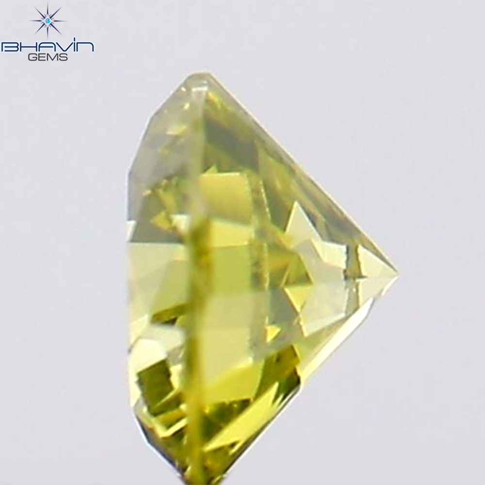 0.12 CT Round Shape Natural Diamond Green Color SI1 Clarity (3.14 MM)