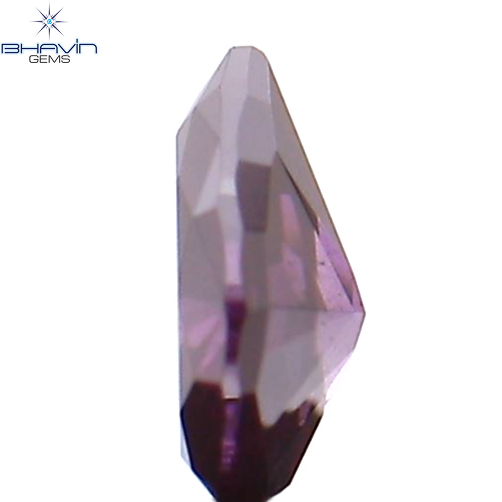 0.09 CT Pear Shape Natural Diamond Enhanced Pink Color SI2 Clarity (3.60 MM)