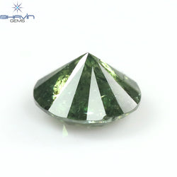 0.87 CT Round Diamond Natural Loose Diamond Green Color I3 Clarity (6.06 MM)