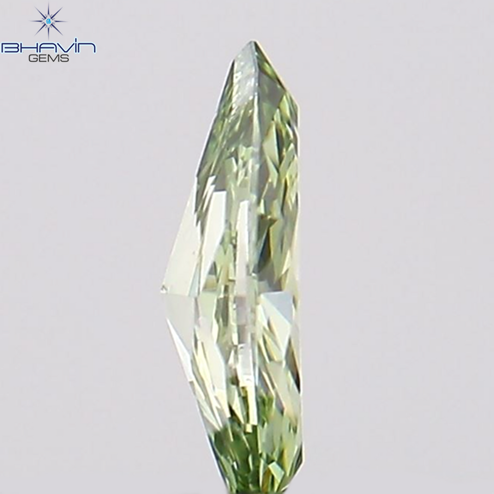 0.10 CT Marquise Shape Natural Diamond Green Color VS2 Clarity (4.80 MM)