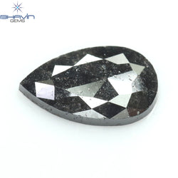 1.20 CT Pear Shape Natural Diamond Black Color I3 Clarity (10.68 MM)