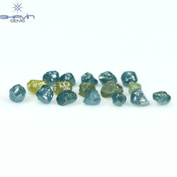 2.10 CT/17 PCS Rough Shape Enhanced Mix Color Natural Diamond I3 Clarity (3.22 MM)