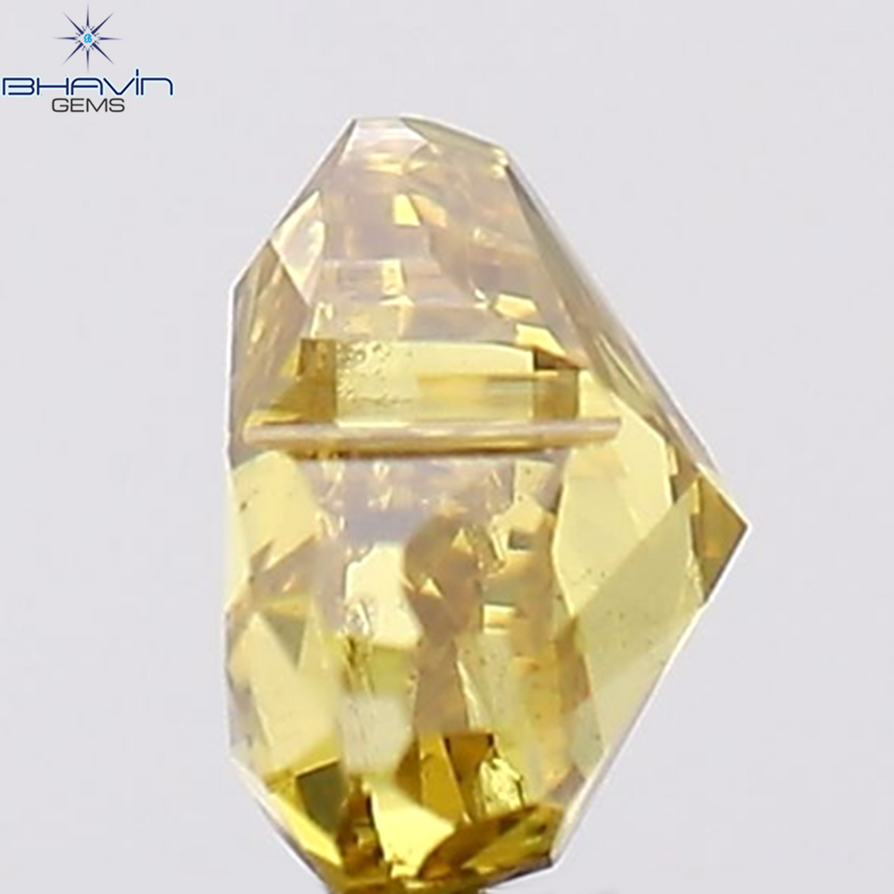 0.26 CT Heart Shape Natural Diamond Orange Color VS2 Clarity (3.68 MM)