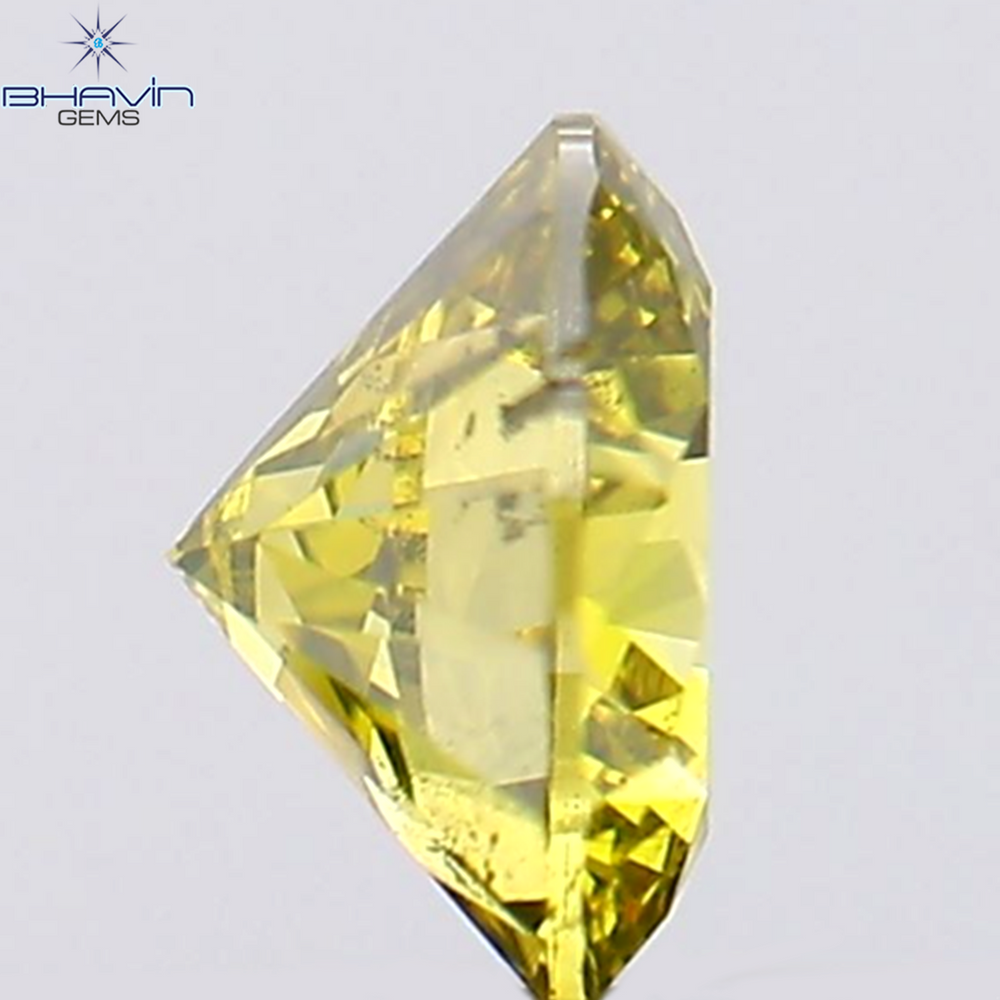 0.29 CT Round Shape Natural Diamond Yellow Color SI1 Clarity (4.26 MM)