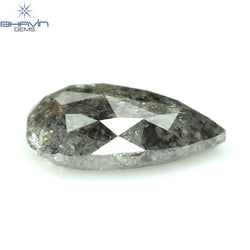 0.74 CT Pear Shape Natural Loose Diamond Salt And Pepper Color I3 Clarity (7.21 MM)