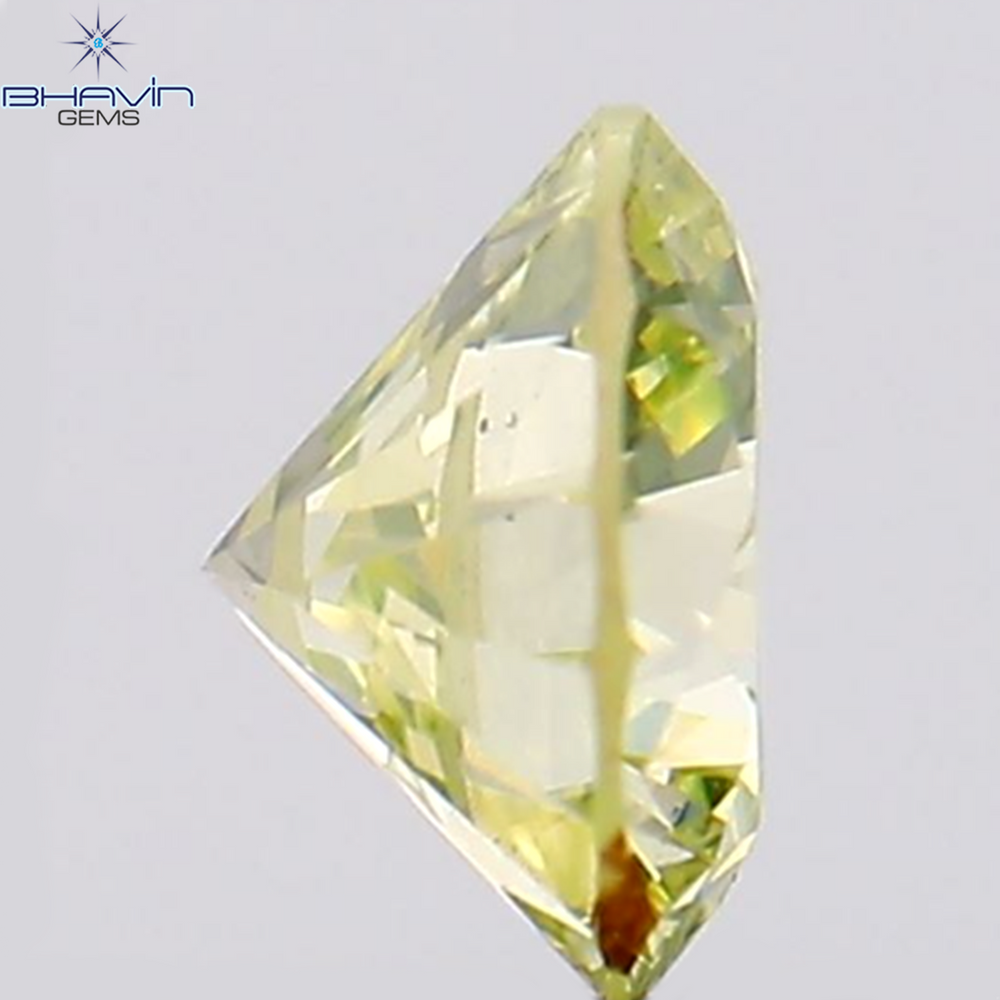 0.24 CT Round Shape Natural Diamond Greeinsh Yellow Color VS2 Clarity (3.98 MM)