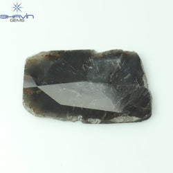 5.75 CT Slice Shape Natural Diamond Brown Gray Color I3 Clarity (22.00 MM)