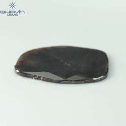 7.13 CT Slice Shape Natural Diamond Brown Gray Color I3 Clarity (22.00 MM)