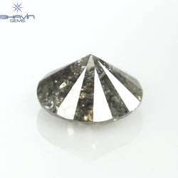 0.41 CT Round Shape Natural Loose Diamond Salt And Pepper Color I3 Clarity (4.77 MM)