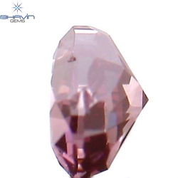 0.10 CT Heart Shape Natural Loose Diamond Pink Color VS2 Clarity (3.00 MM)