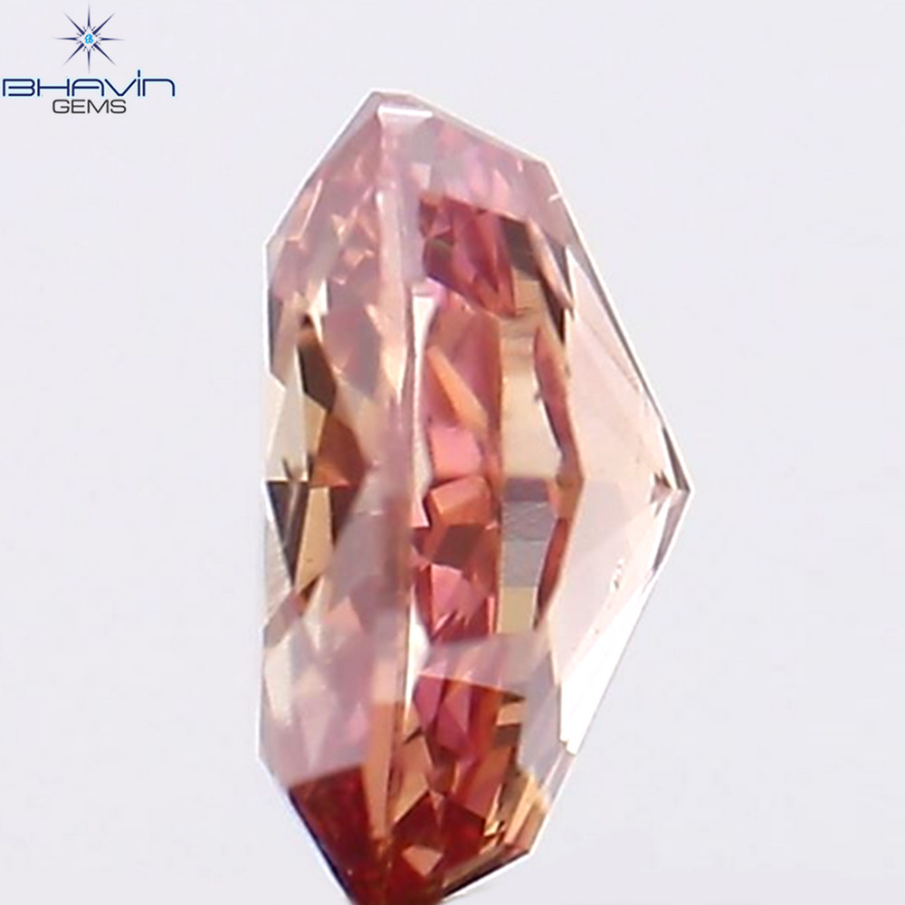 0.24 CT Oval Shape Natural Diamond Enhanced Pink Color VS2 Clarity (4.40 MM)