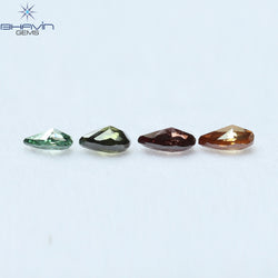 0.46 CT/4 Pcs Pear Shape Natural Diamond Mix Color VS2 Clarity (4.06 MM)
