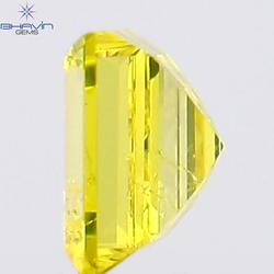 0.20 CT Square Cut Natural Diamond Enhanced Yellow Color SI1 Clarity (3.36 MM)
