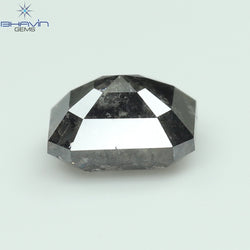 1.00 CT Asscher Shape Natural Diamond Salt And Pepper Color I3 Clarity (5.72 MM)
