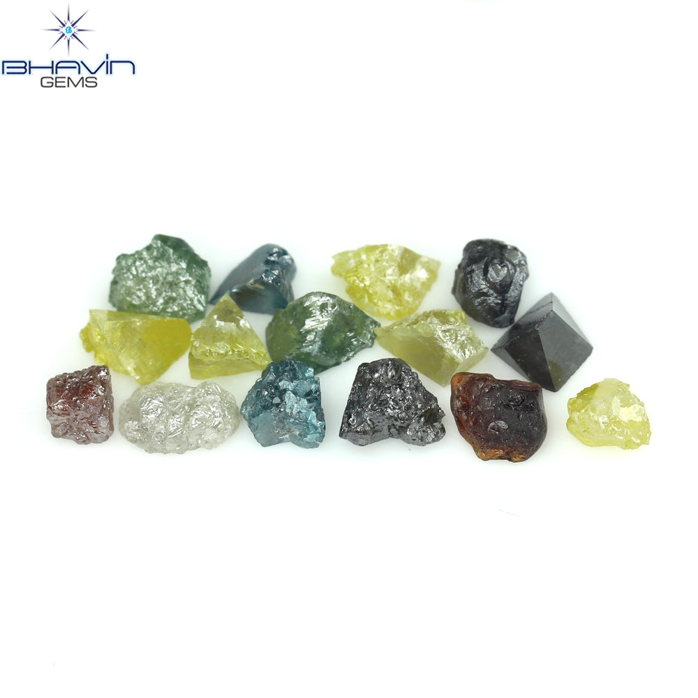 8.81 CT/42 PCS Mix Color Rough Diamond Natural loose Diamond I3 Clarity (3.38 MM)