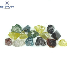8.81 CT/42 PCS Mix Color Rough Diamond Natural loose Diamond I3 Clarity (3.38 MM)