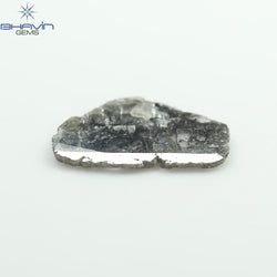 1.89 CT Slice Shape Natural Diamond Salt And Pepper Color I3 Clarity (14.30 MM)