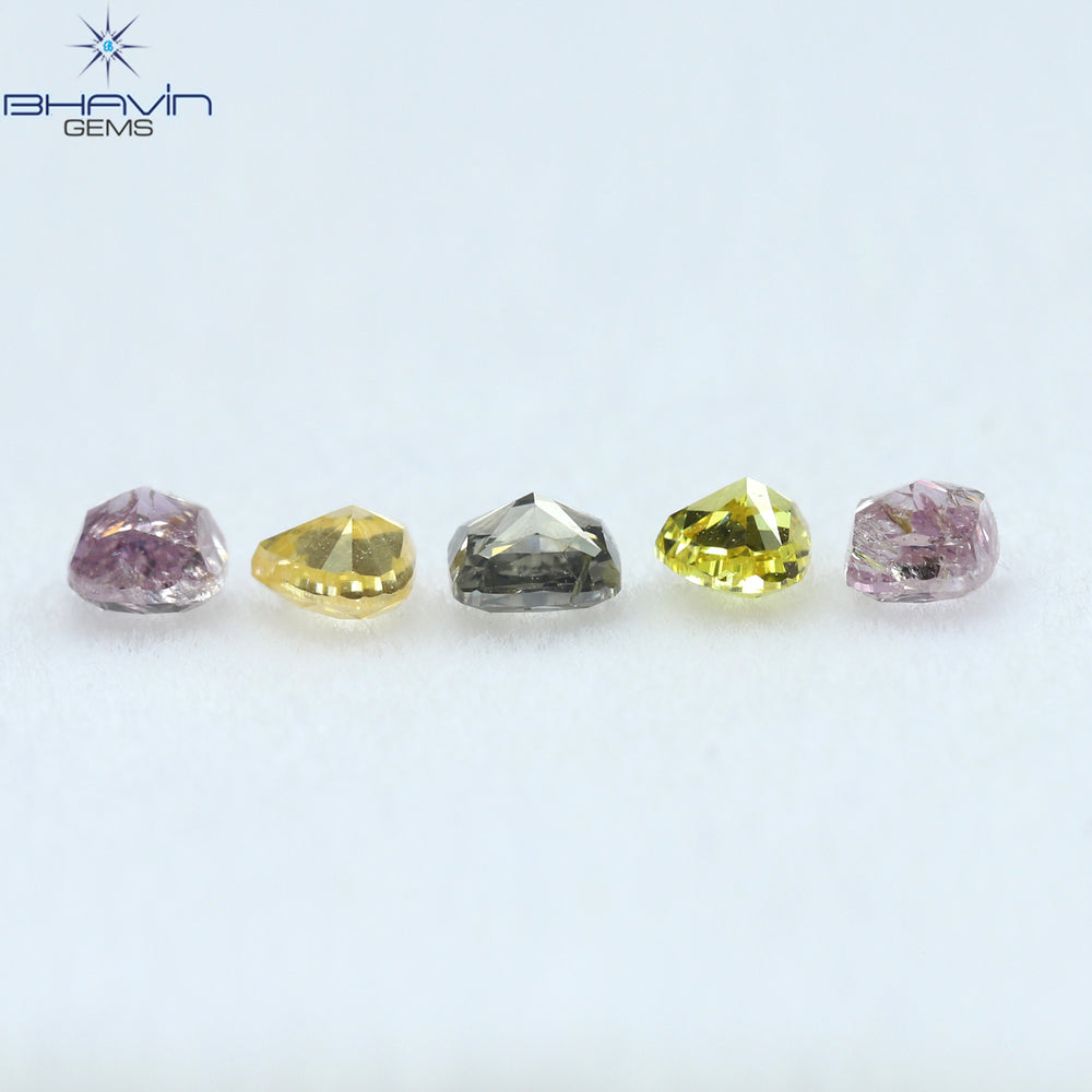 0.54 CT/5 Pcs Mix Shape Natural Diamond Mix Color SI2 Clarity (2.70 MM)
