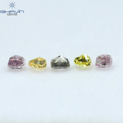 0.54 CT/5 Pcs Mix Shape Natural Diamond Mix Color SI2 Clarity (2.70 MM)