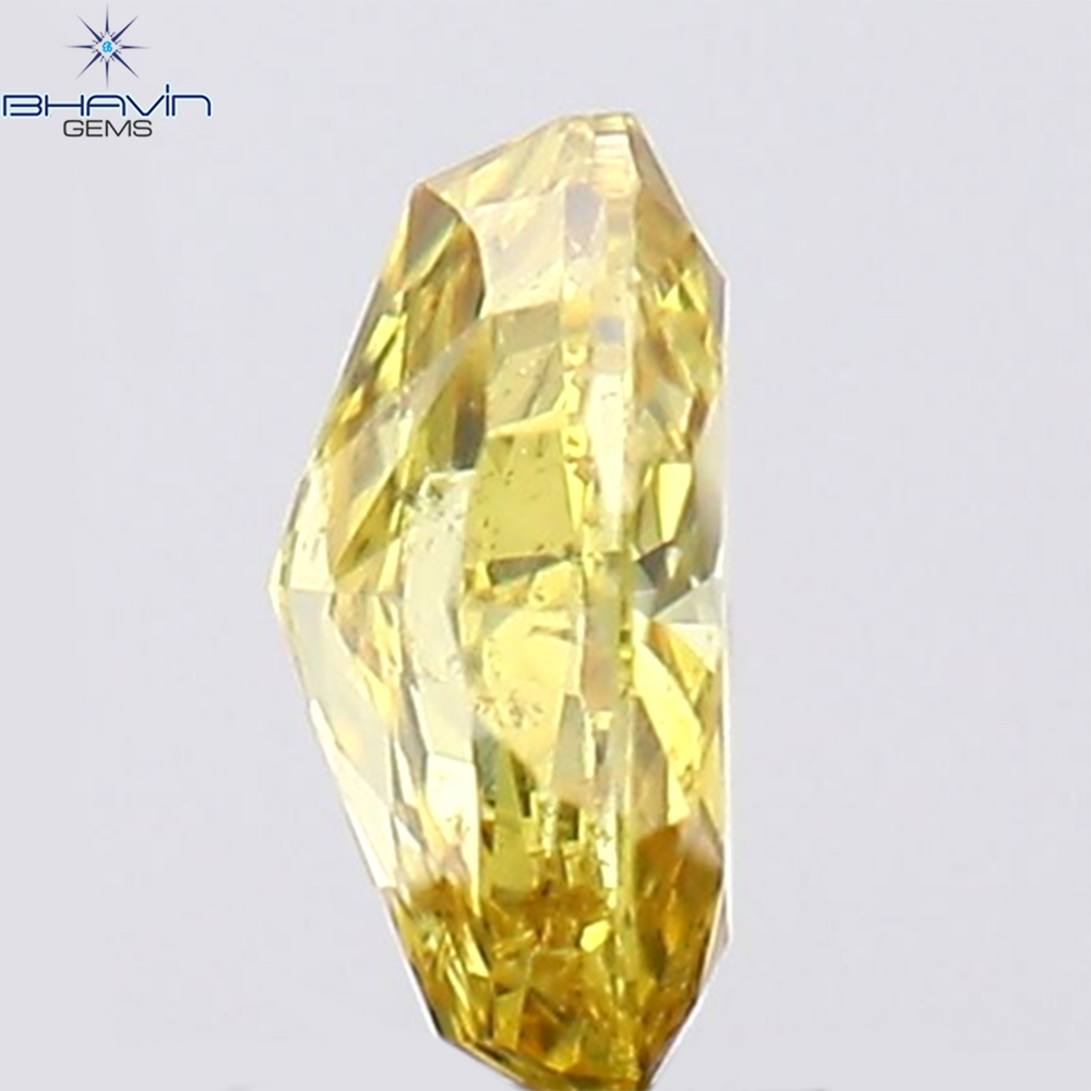 0.11 CT Oval Shape Natural Diamond Orange Yellow Color VS2 Clarity (3.43 MM)