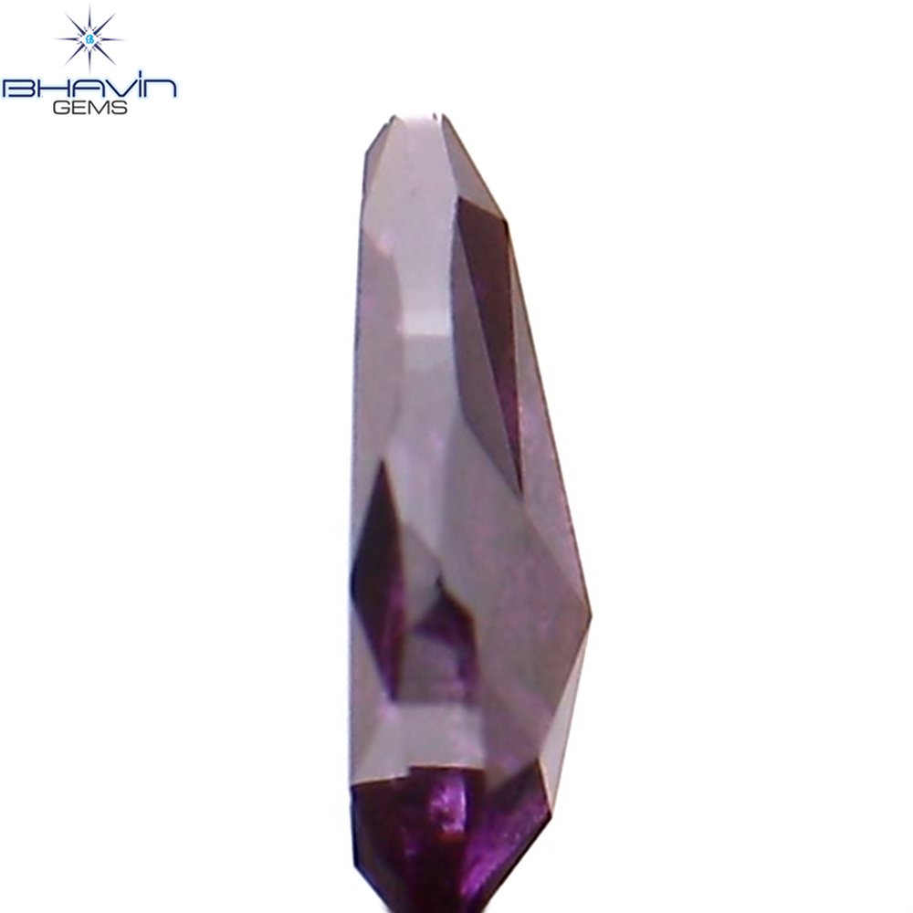 0.16 CT Pear Shape Natural Diamond Pink Color I1 Clarity (4.67 MM)