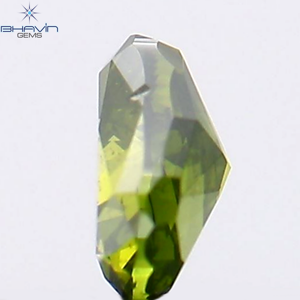 0.24 CT Heart Shape Natural Diamond Green Color SI1 Clarity (4.11 MM)