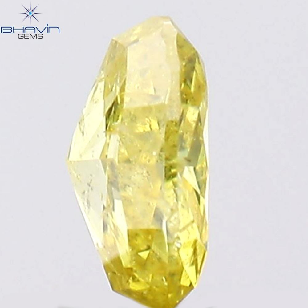 0.20 CT Oval Shape Natural Diamond Yellow Color I1 Clarity (4.25 MM)