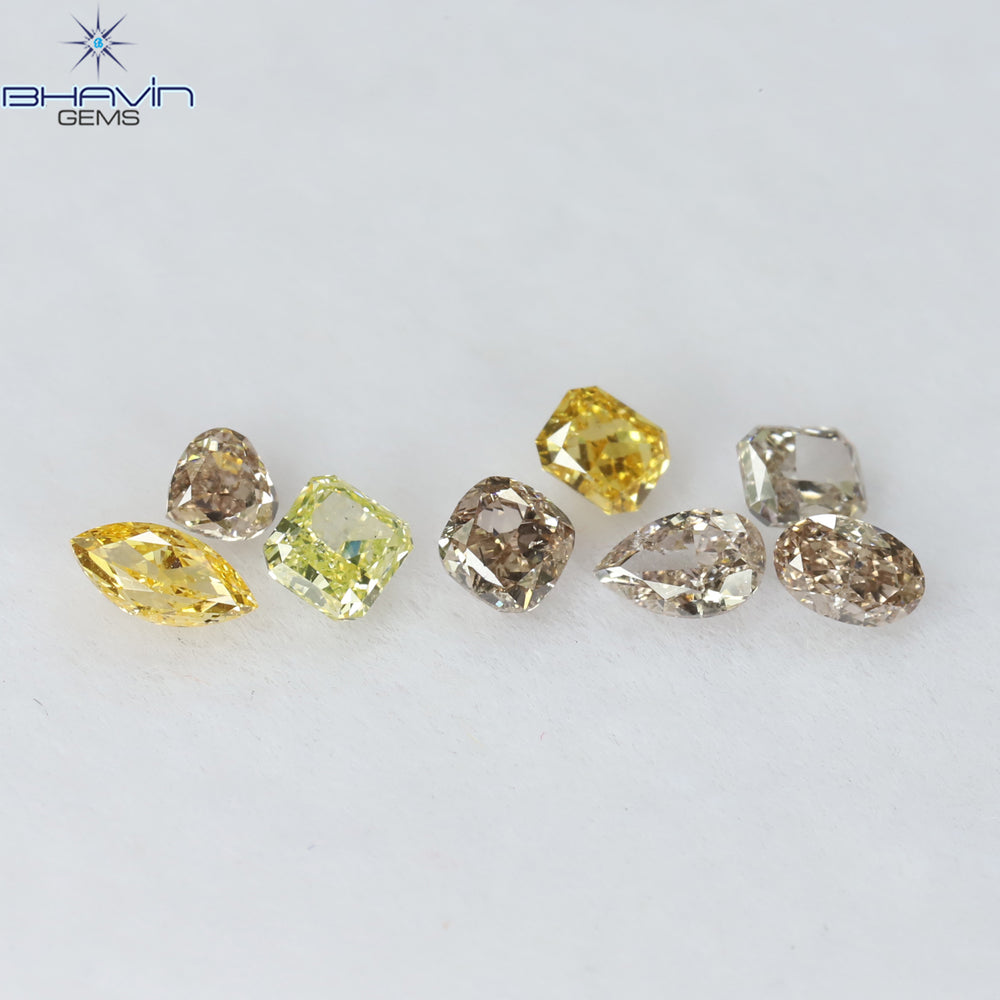 0.61 CT/8 Pcs Mix Shape Natural Diamond Mix Color SI Clarity (4.00 MM)