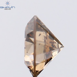 1.02 CT Round Shape Natural Diamond Brown Color SI Clarity (6.35 MM)