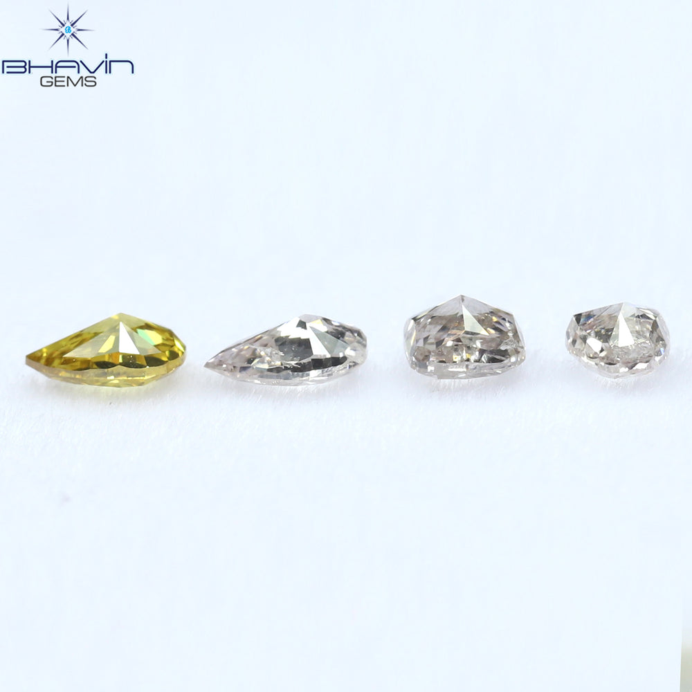 0.60 CT/4 Pcs Mix Shape Natural Diamond Mix Color SI Clarity (4.21 MM)