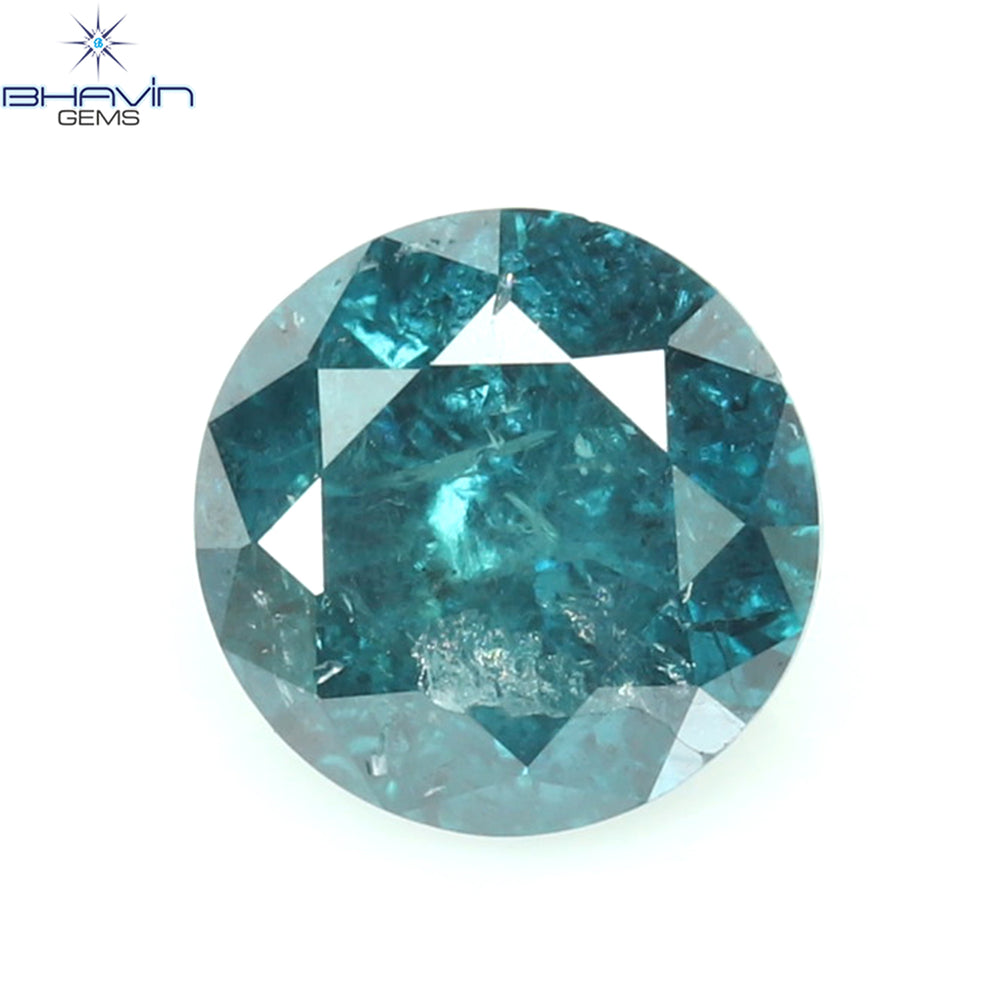 0.26 CT Round Diamond Natural Diamond Blue Color I3 Clarity (4.00 MM)
