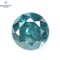 0.26 CT Round Diamond Natural Diamond Blue Color I3 Clarity (4.00 MM)