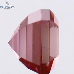 0.52 CT Asscher Shape Natural Diamond Pink Color VS1 Clarity (4.13 MM)