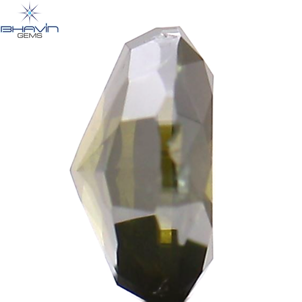 0.20 CT Oval Shape Natural Diamond Green Color I1 Clarity (4.02 MM)
