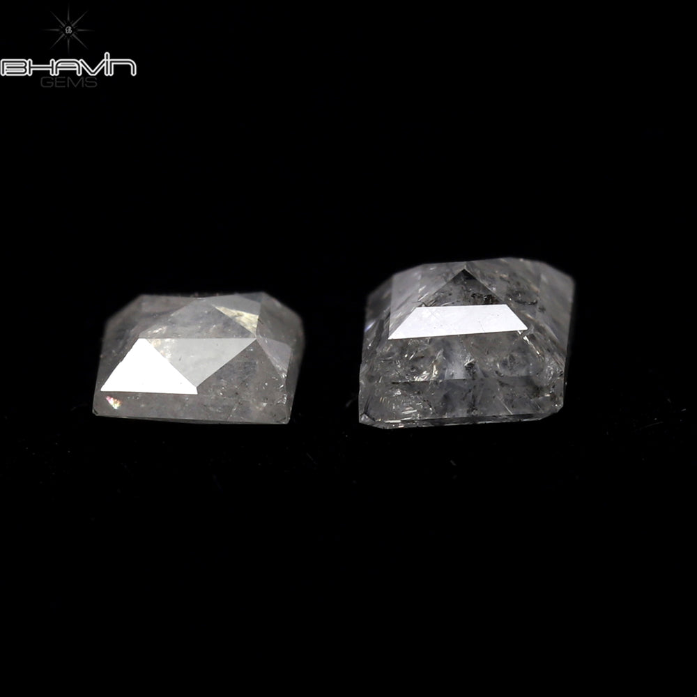0.40 CT/2 PCS Hexagon Shape Natural Loose Diamond White Color I3 Clarity (3.32 MM)