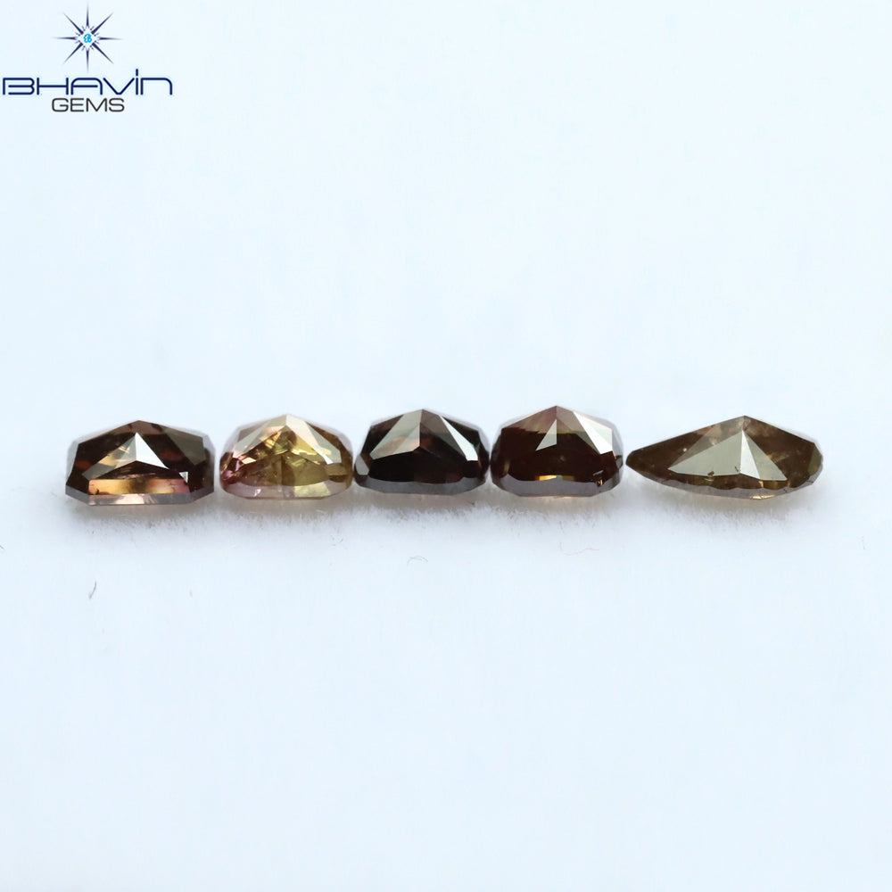 0.42 CT/4 ピース ミックス シェイプ ナチュラル ダイヤモンド ピンク カラー SI クラリティ (3.83 MM)