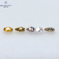 0.40 CT/5 PCS Mix Shape Natural Diamond Mix Color SI Clarity (3.30 MM)