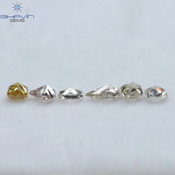 0.67 CT/6 Pcs Mix Shape Natural Diamond Pink Color VS-SI Clarity (4.40 MM)