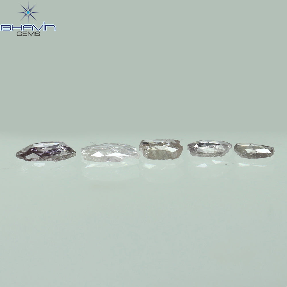 0.39 CT/5 Pcs Rosecut Polki Shape Natural Diamond Pink Color I2 Clarity (4.84 MM)