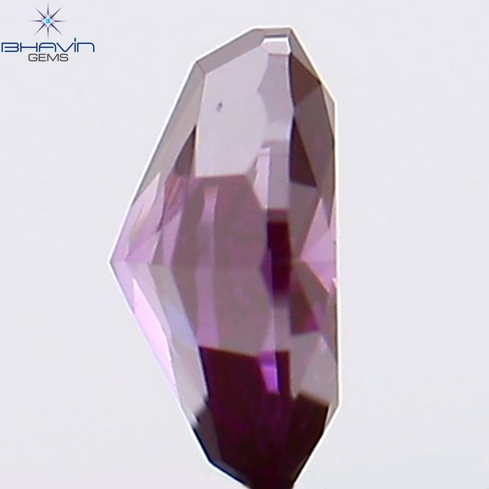 0.17 CT Oval Shape Natural Diamond Enhanced Pink Color VS2 Clarity (3.96 MM)