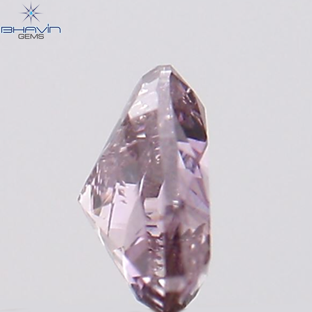 0.21 CT Heart Shape Natural Diamond Pink Color SI2 Clarity (3.88 MM)
