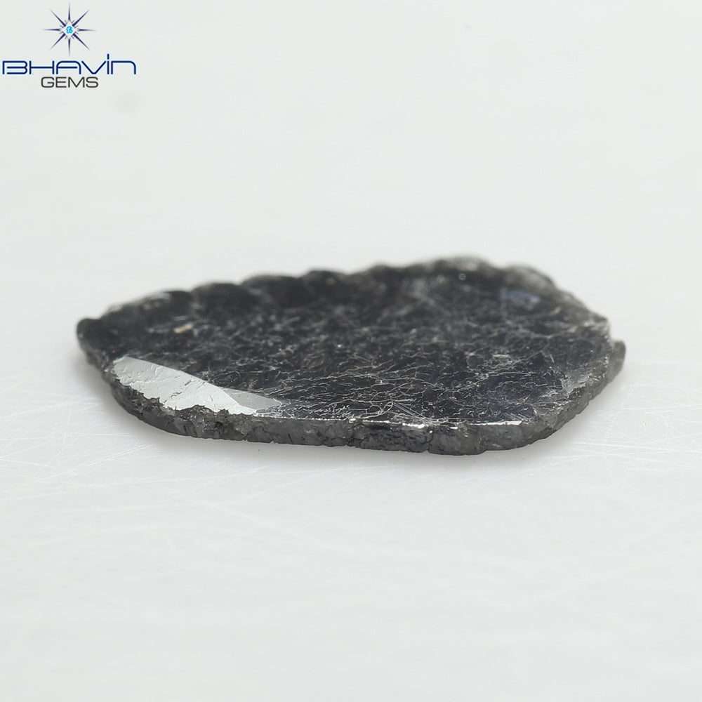 1.10 CT Slice Shape Natural Diamond Salt And Papper Color I3 Clarity (13.00 MM)