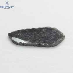 1.10 CT Slice Shape Natural Diamond Salt And Papper Color I3 Clarity (13.00 MM)