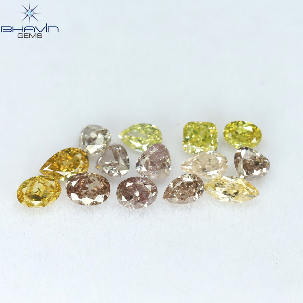 1.40 CT/14 Pcs Mix Shape Natural Diamond Mix Color SI Clarity (4.55 MM)