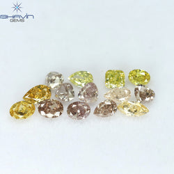 1.40 CT/14 Pcs Mix Shape Natural Diamond Mix Color SI Clarity (4.55 MM)