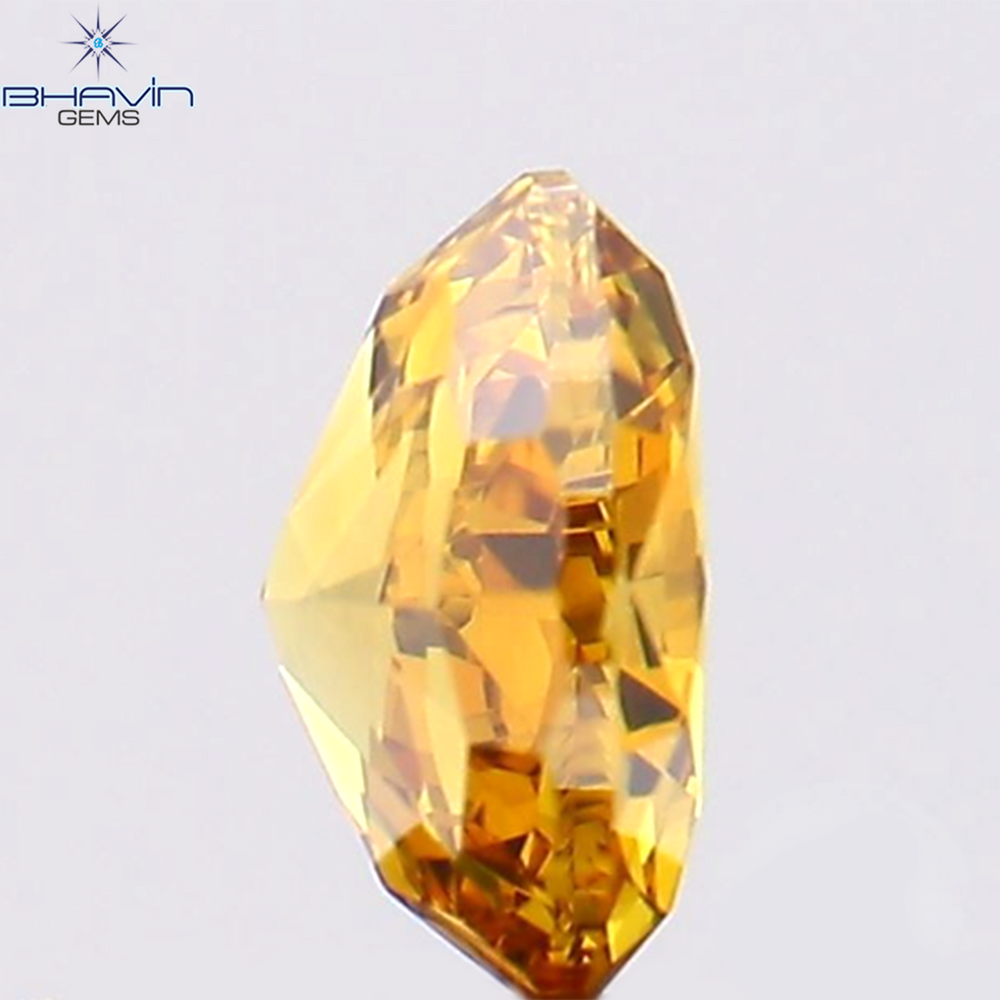 0.25 CT Oval Shape Natural Diamond Orange Color VS1 Clarity (4.25 MM)