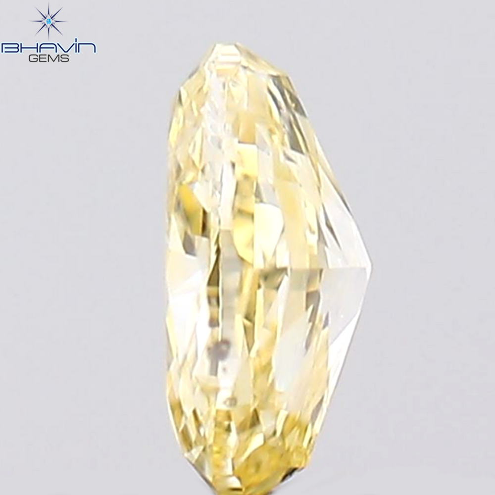 0.20 CT Oval Shape Natural Diamond Orange Color SI1 Clarity (4.24 MM)