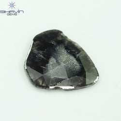 5.96 CT Slice Shape Natural Diamond Salt And Pepper Color I3 Clarity (19.75 MM)