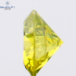 0.14 CT Round Shape Natural Diamond Green Yellow Color SI2 Clarity (3.34 MM)