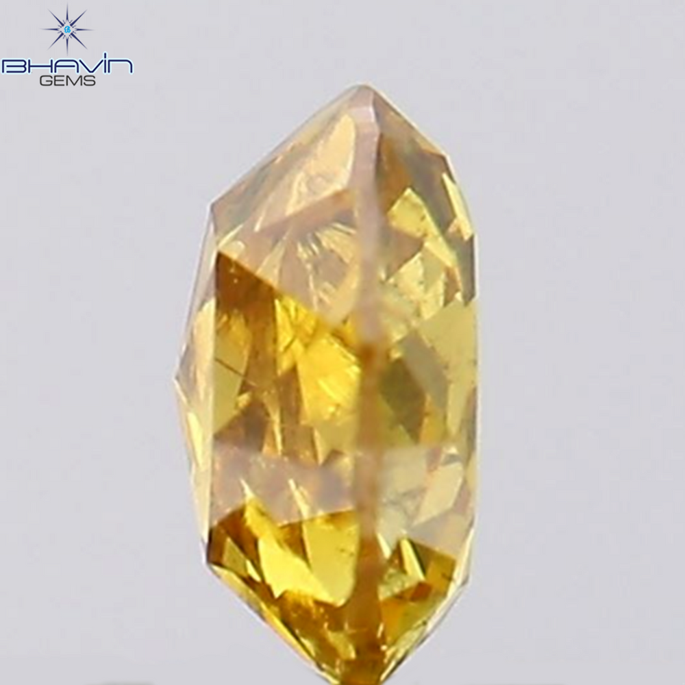 0.33 CT Round Rose Cut Shape Natural Diamond Orange Color SI2 Clarity (4.32 MM)